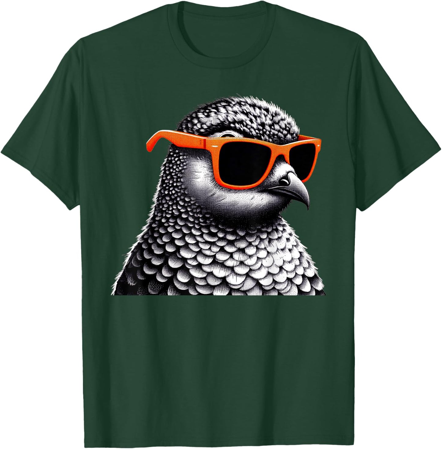 Cool Ptarmigan Bird Wearing Sunglasses Graphic Art T-Shirt - T-Shirt | Forest