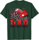 Red Black Football Cheer Dad Women Men Vintage Cheerleader T-Shirt - T-Shirt | Forest