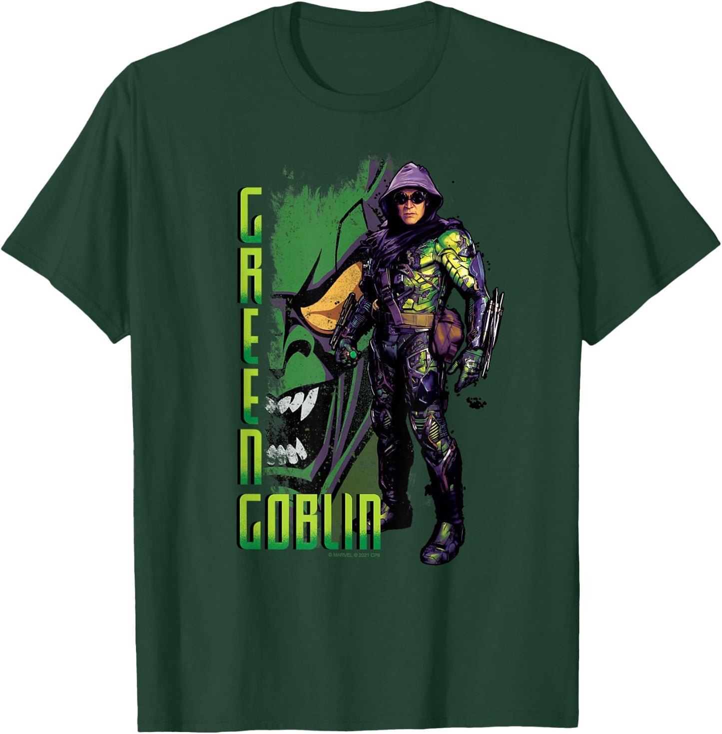 Marvel Spider-Man: No Way Home Green Goblin Supervillain T-Shirt - T-Shirt | Forest