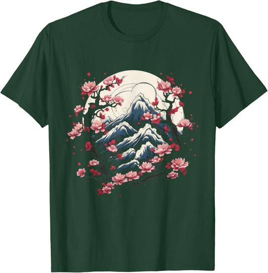 Elegant Sakura Cherry Tree Blossom Japanese Spring T-Shirt - T-Shirt | Forest