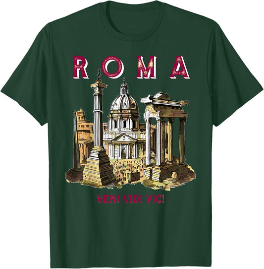 Veni VIDI VICI Ancient Rome Italy Holiday Capital Rome T-Shirt - T-Shirt | Forest