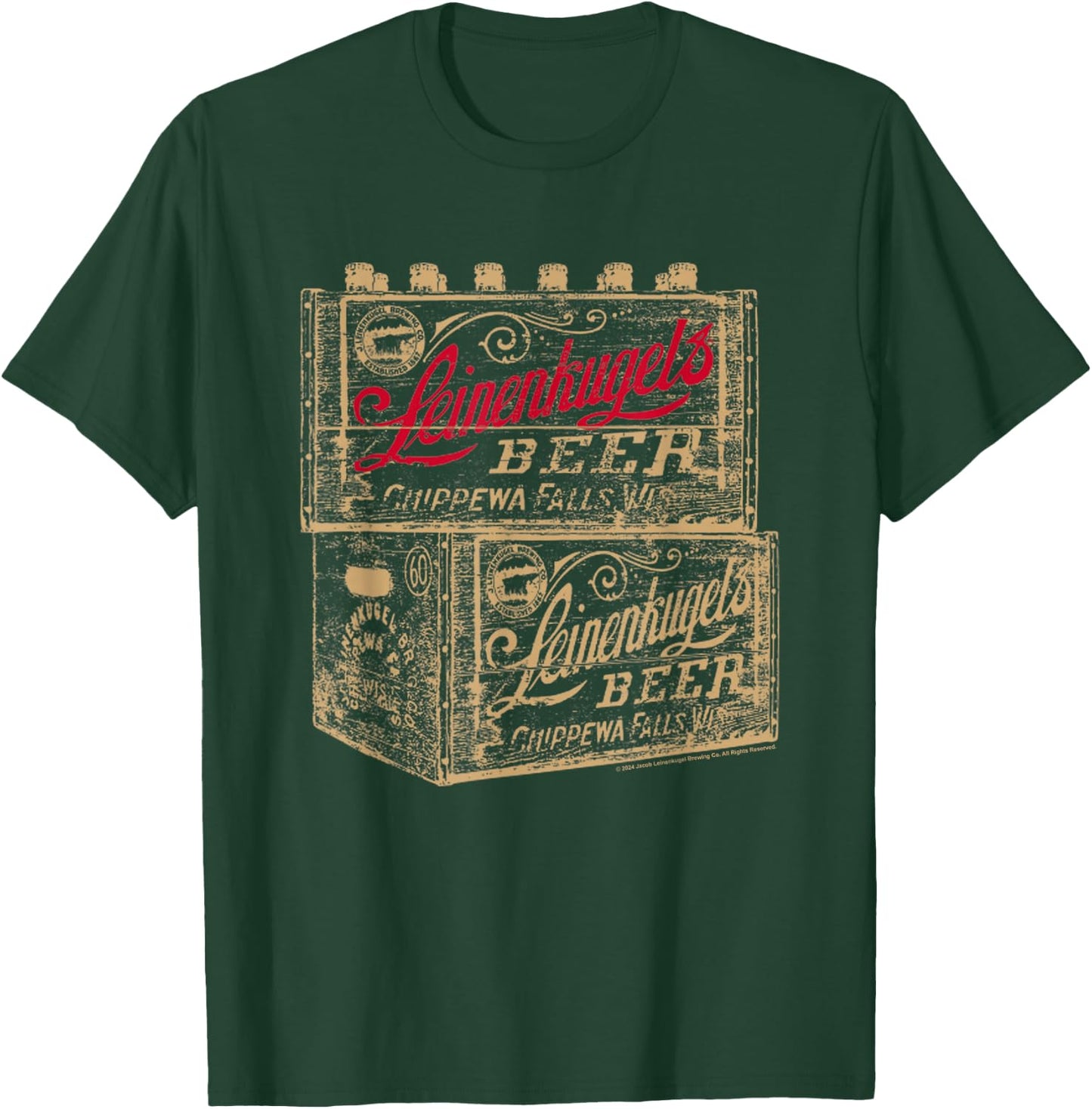 Coors Brewing Company Leinenkugel's Beer Boxes Distressed T-Shirt - T-Shirt | Forest