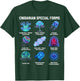 Cnidarian Special Forms Jellyfish & Comb Jelly Species Chart T-Shirt - T-Shirt | Forest