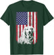 4th Of July Golden Retriever American Flag T Shirt Patriotic Women Kids Men T-Shirt - T-Shirt | Forest
