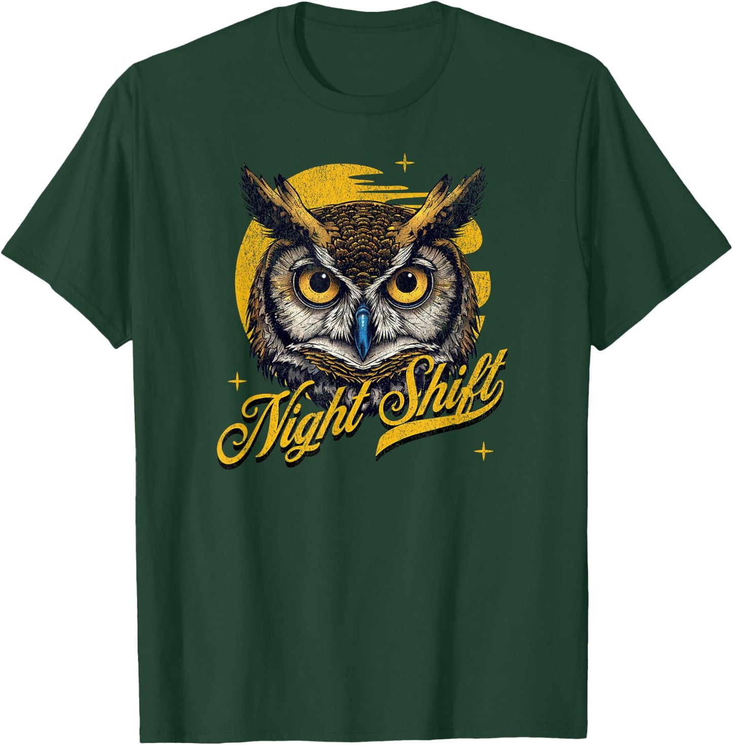 Night Shift Owl T-Shirt - T-Shirt | Forest