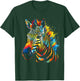 Zebra Colorful Animal Motif Art Zebra T-Shirt - T-Shirt | Forest
