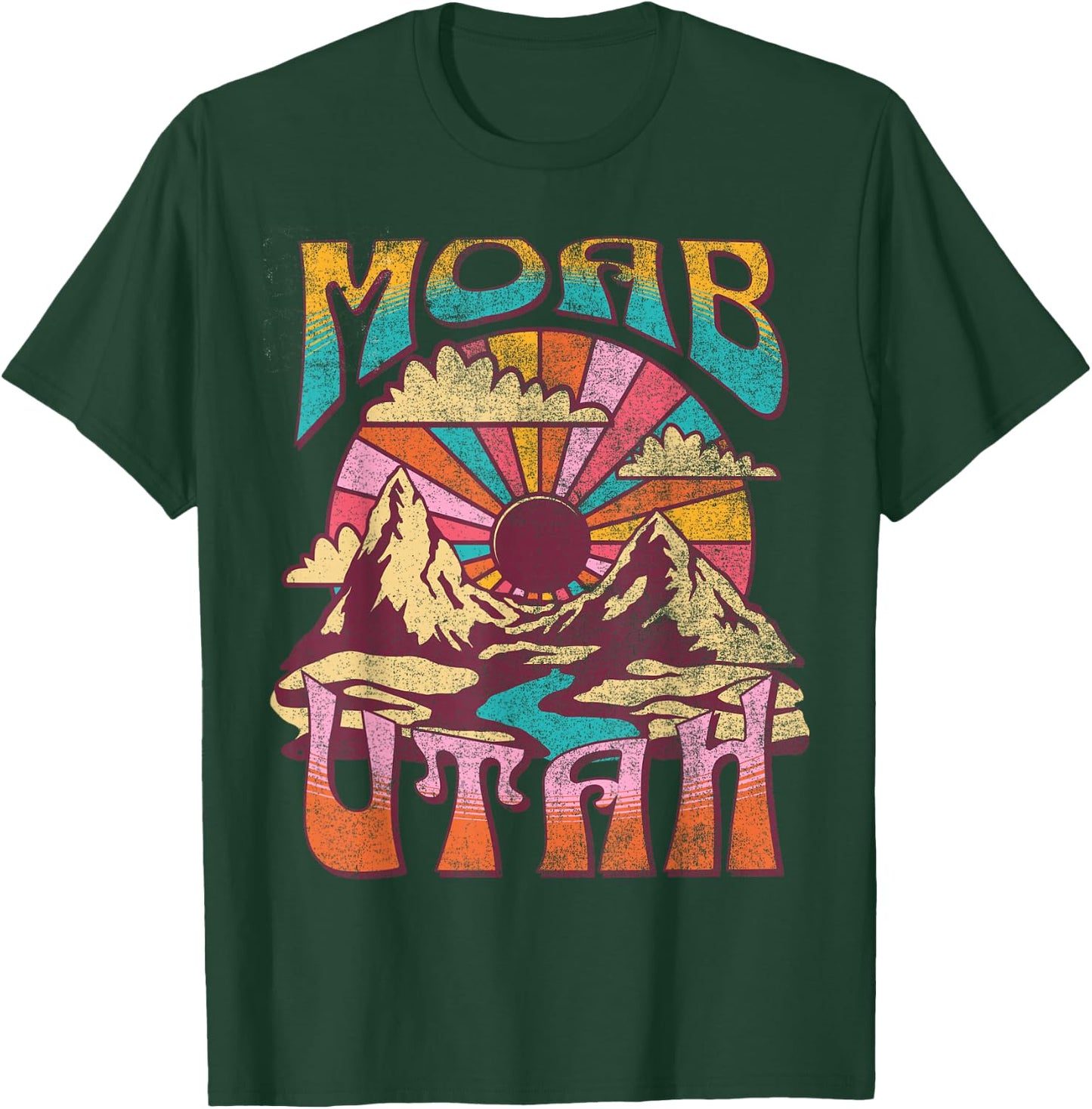 Moab Utah Nature Hiking Mountains Outdoors Vintage T-Shirt - T-Shirt | Forest