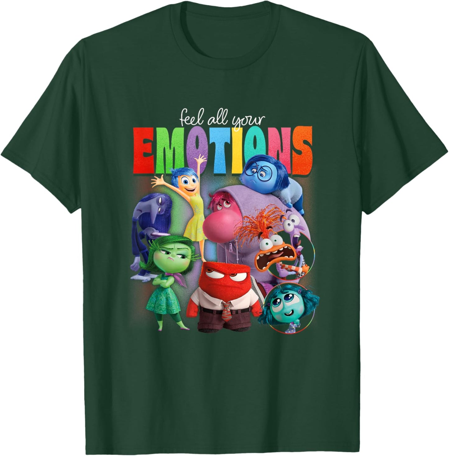 Disney Pixar Inside Out 2 Feel All Your Emotions Vintage T-Shirt - T-Shirt | Forest