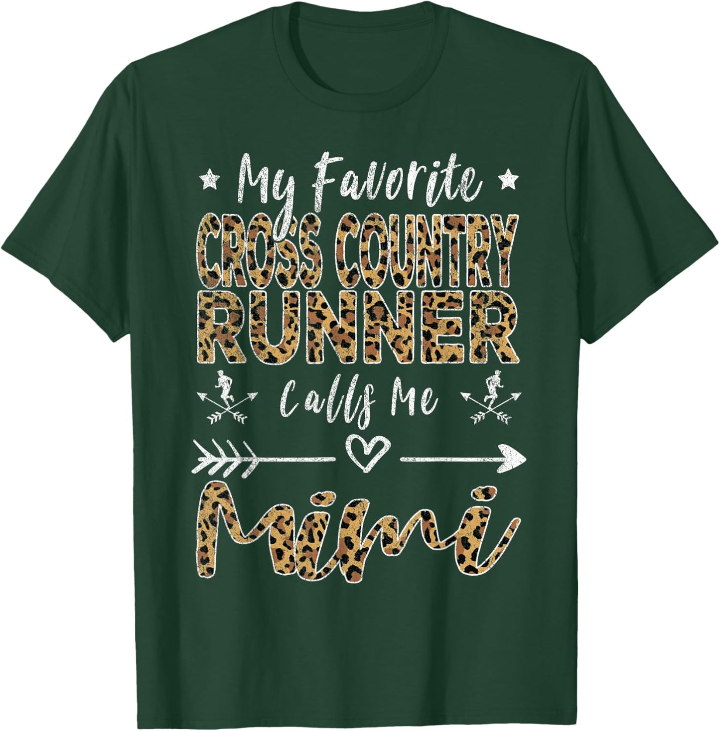 My Favorite Cross Country Runner Calls Me Mimi Grandma T-Shirt - T-Shirt | Forest