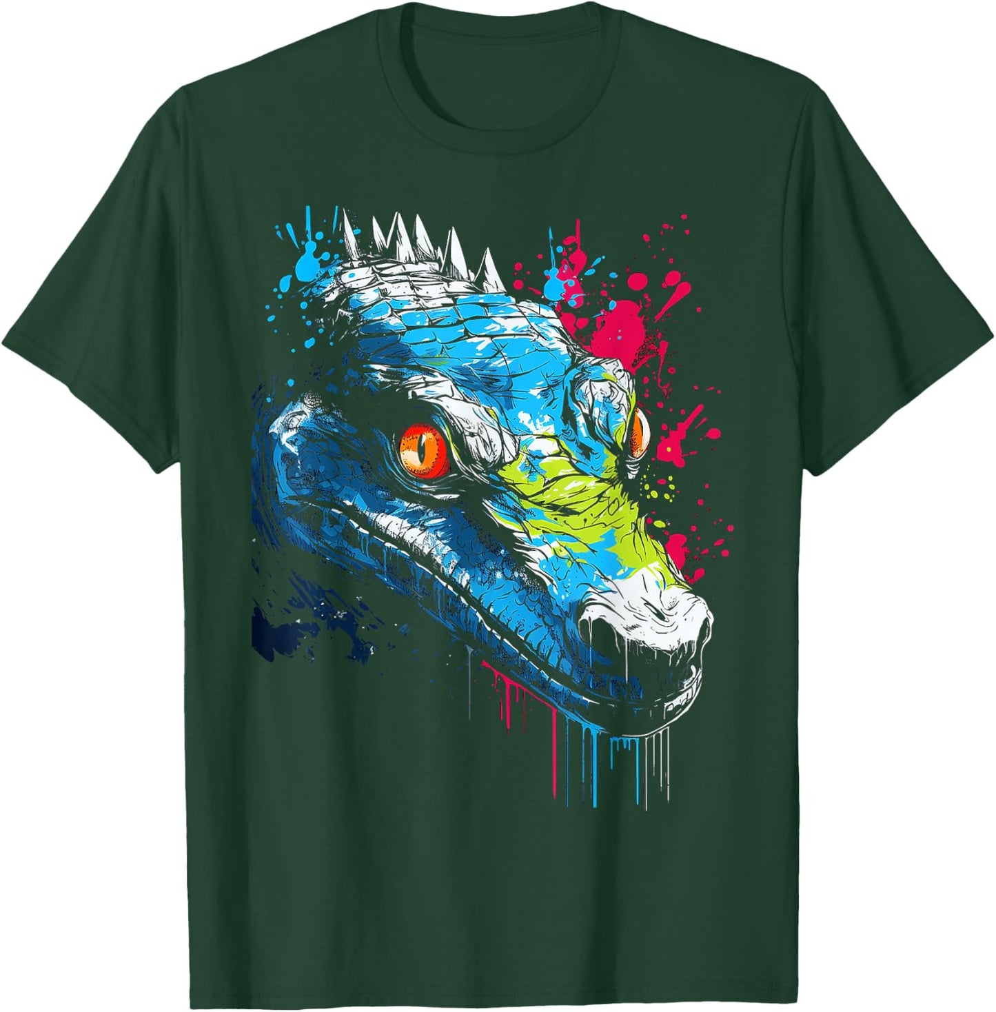 Crocodile Animal Graphic Illustration Crocodile T-Shirt - T-Shirt | Forest