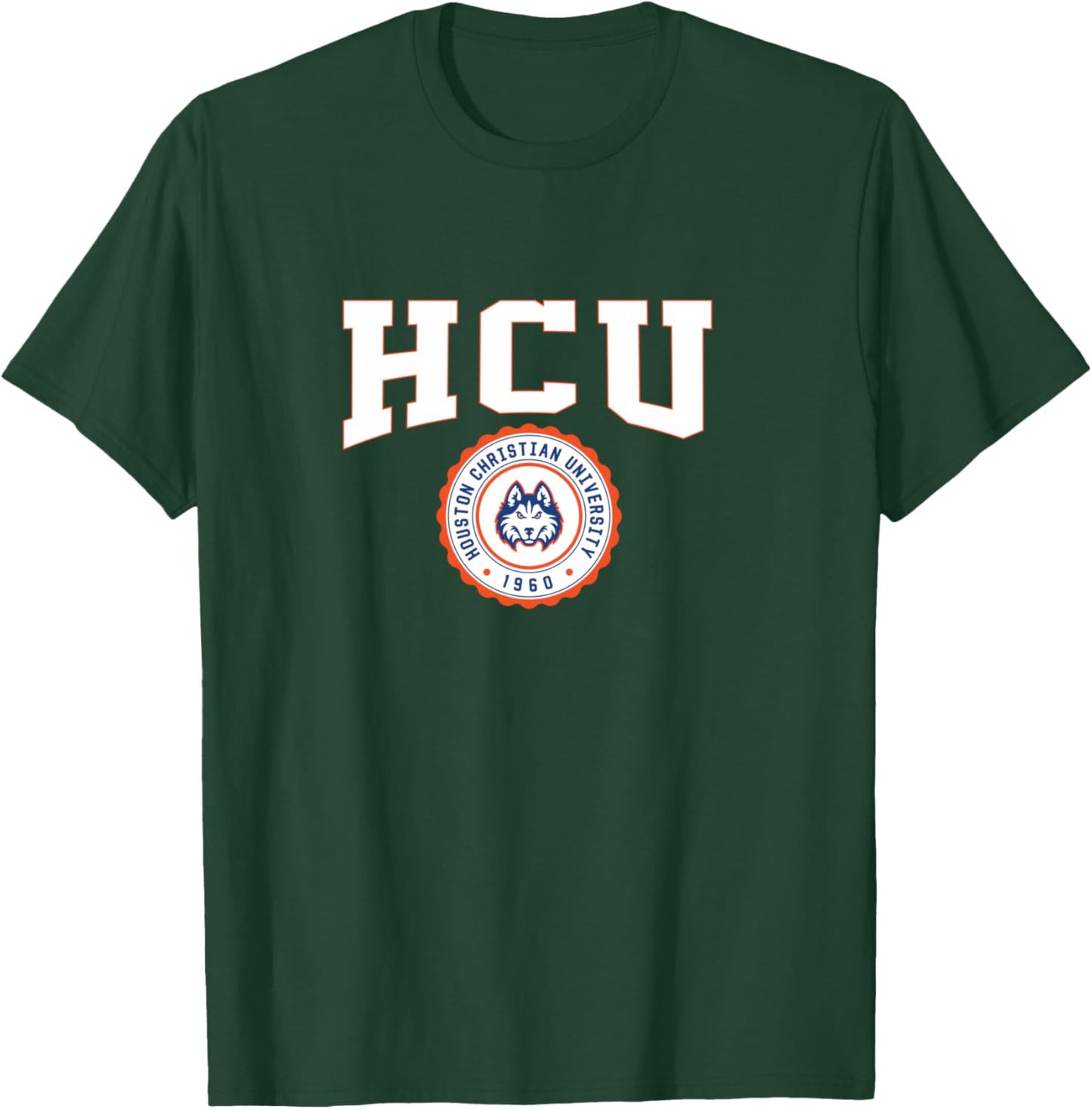 Houston Christian University Huskies Collegiate Seal T-Shirt - T-Shirt | Forest