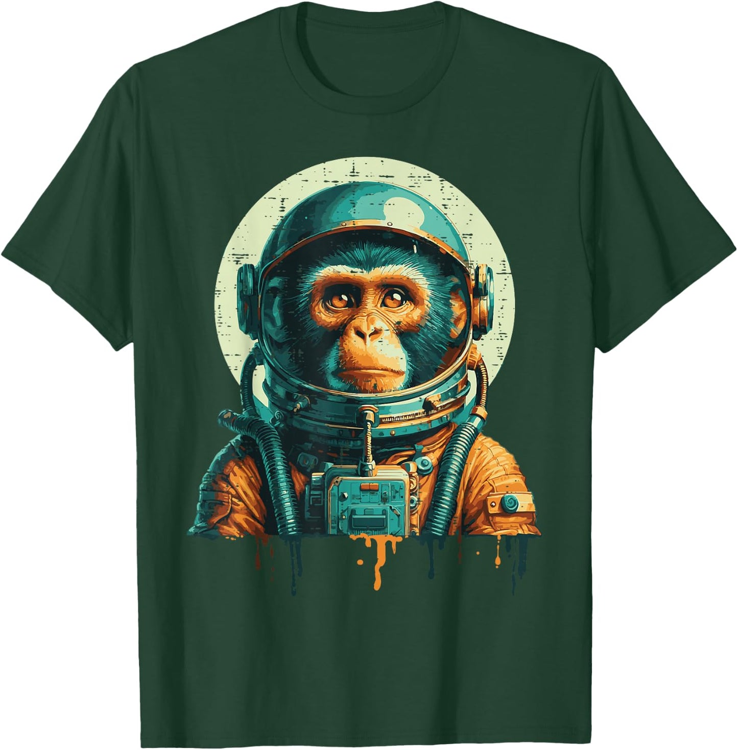Astronaut Monkey Vintage Space Chimp Spaceman Kids Men Women T-Shirt - T-Shirt | Forest