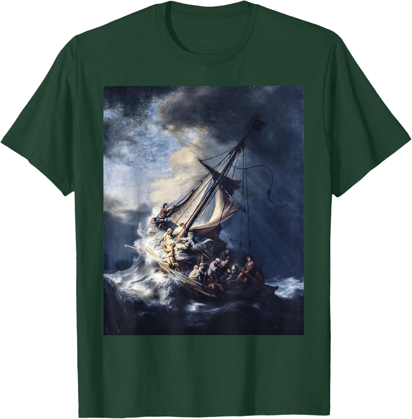 Rembrandt Christ in the Storm on the Sea of Galilee T-Shirt - T-Shirt | Forest