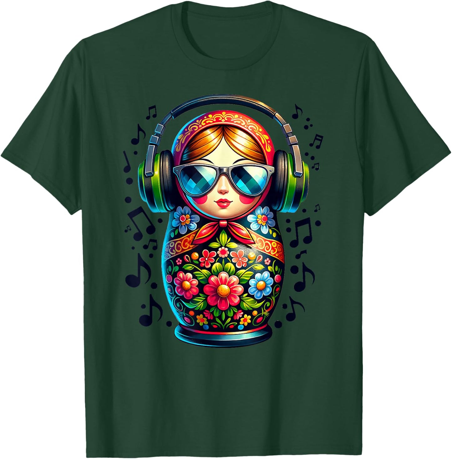 Russian Matryoshka Music Russia Russian Matryoshka T-Shirt - T-Shirt | Forest