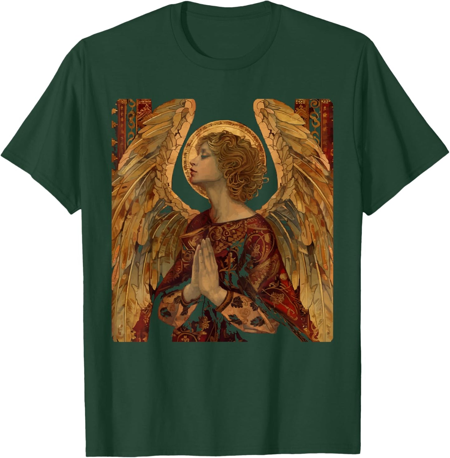 Archangel Gabriel Catholic Christianity Guardian Angel T-Shirt - T-Shirt | Forest