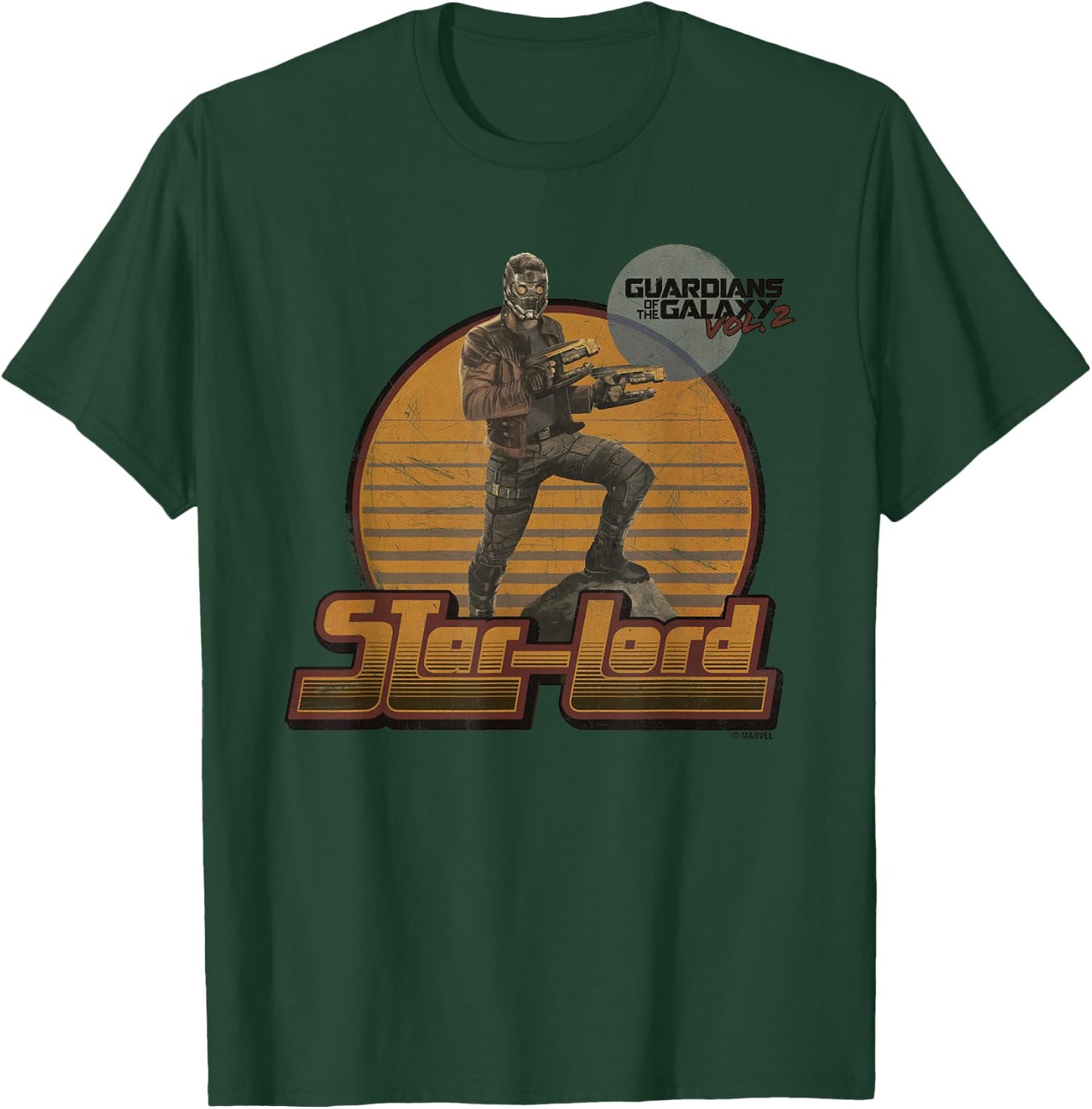 Marvel Guardians of The Galaxy Vol 2 Star-Lord Hero Vintage T-Shirt - T-Shirt | Forest