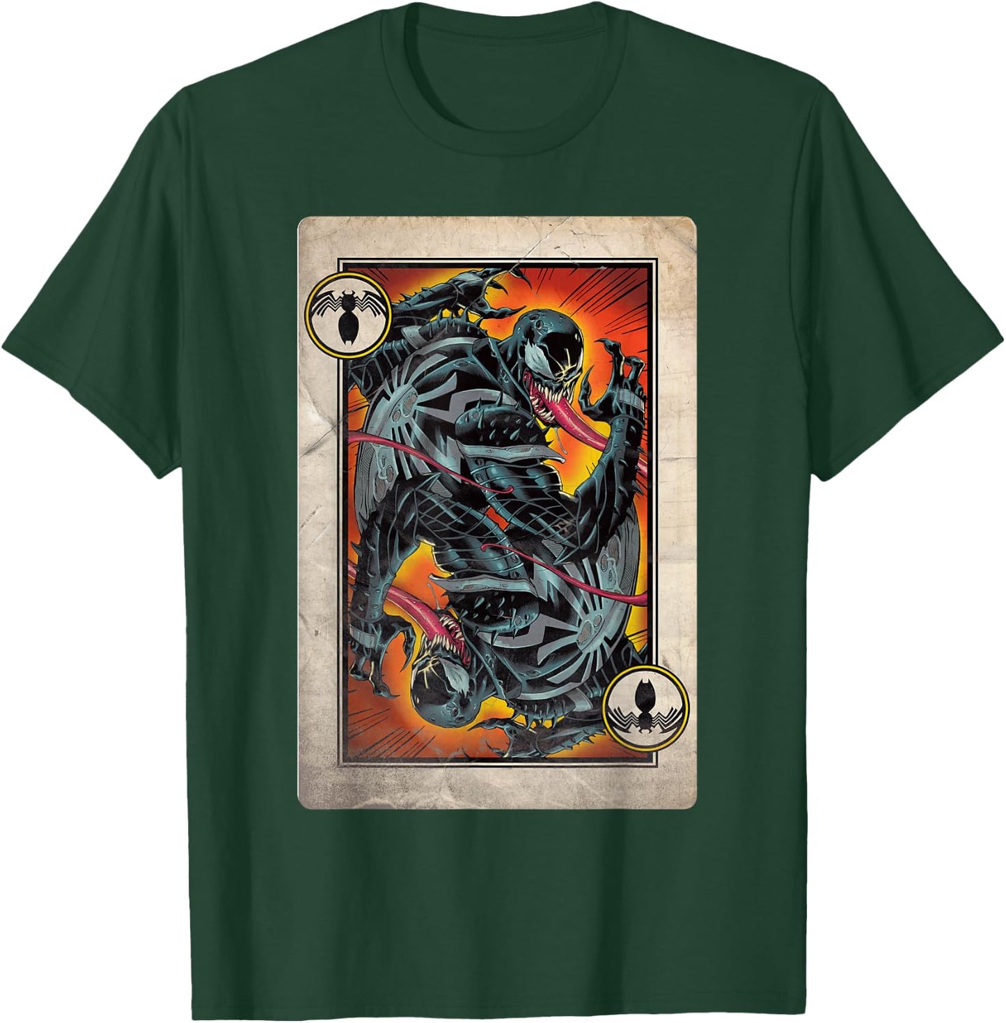 Marvel Retro Comics Venom Playing Card T-Shirt - T-Shirt | Forest