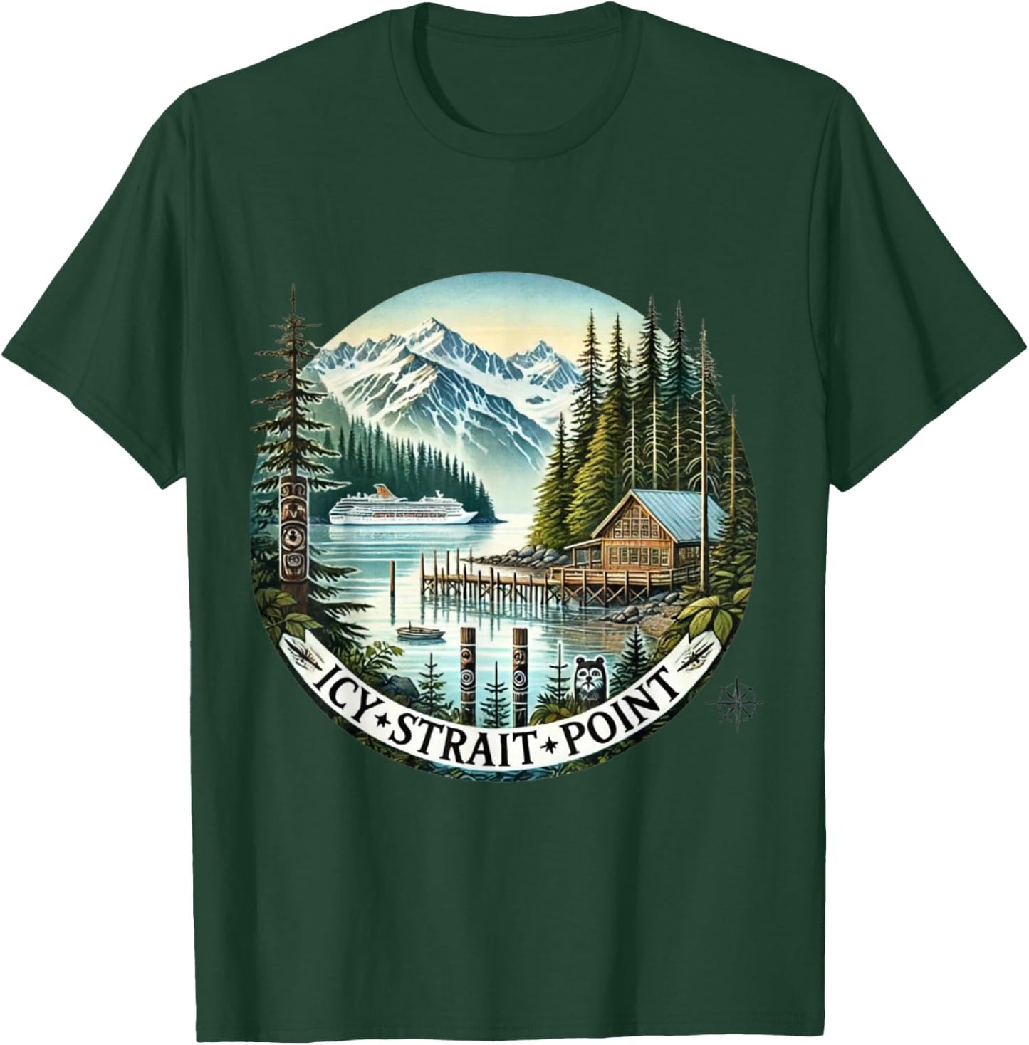 ICY Straight Point Alaska T-Shirt - T-Shirt | Forest