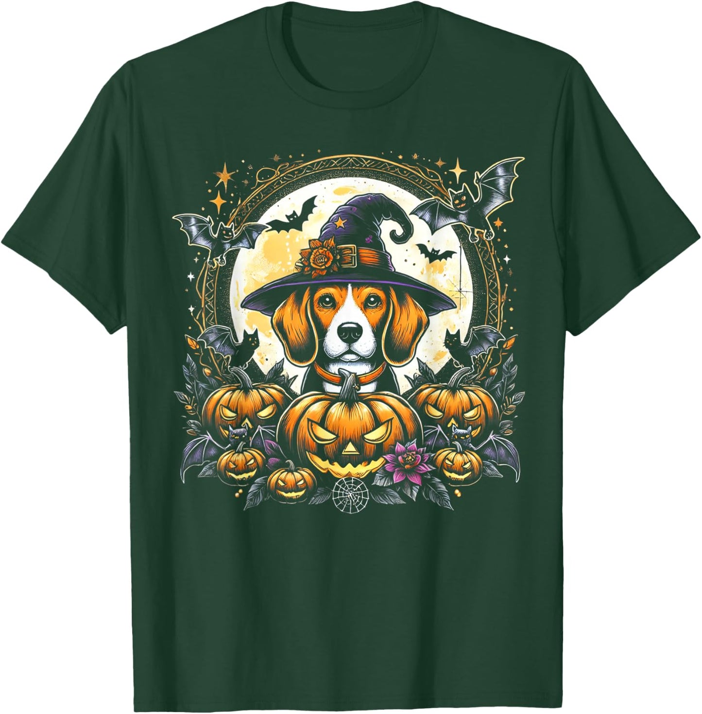 Beagle Halloween Witch Decor T-Shirt - T-Shirt | Forest