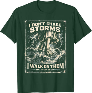 Jesus Walking on Water Matthew 14:29 Funny Christian T-Shirt - T-Shirt | Forest