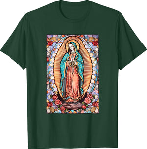 Blessed Christian Women Accessories Girls Cute Virgin Mary T-Shirt - T-Shirt | Forest