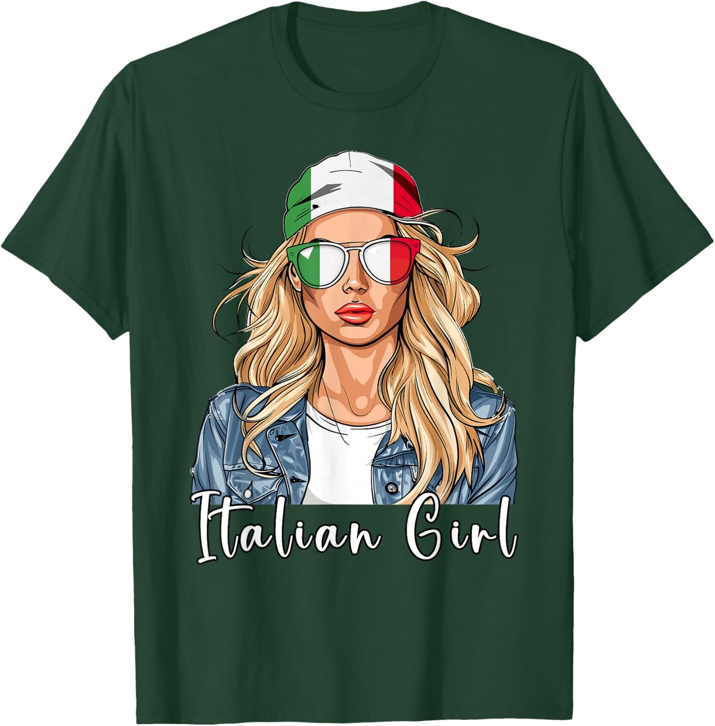 Italian Flag Souvenirs Woman Girl Products Italy T-Shirt - T-Shirt | Forest