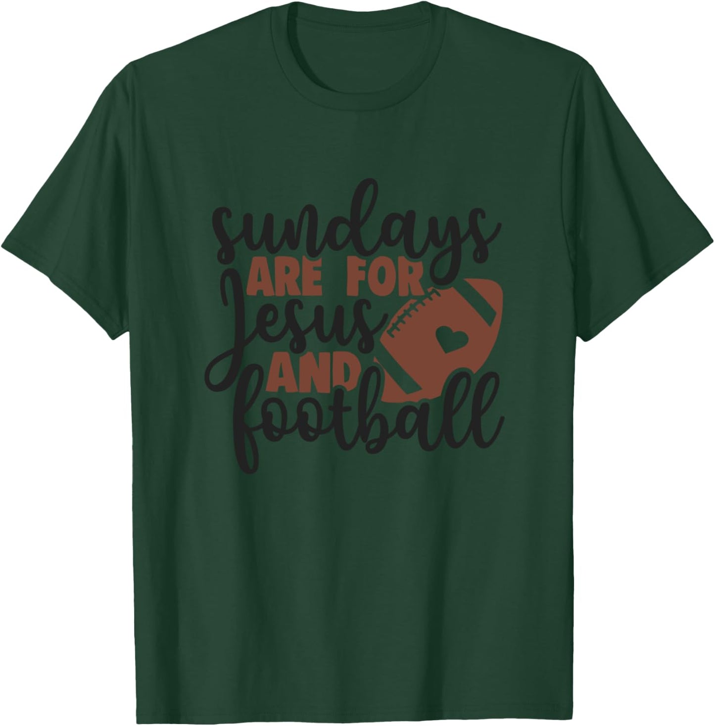 Sundays Are For Jesus And Football Mother Mom T-Shirt - T-Shirt | Forest