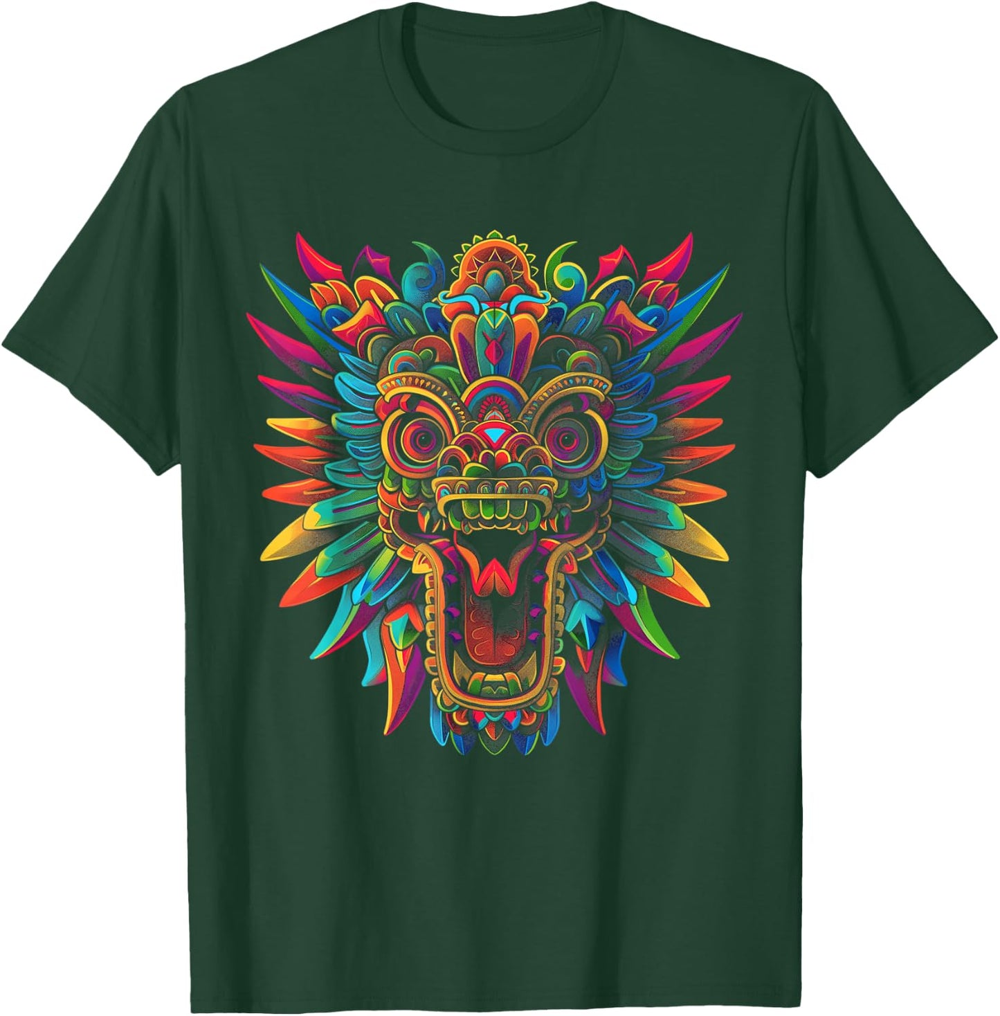 Quetzalcoatl Aztec God Mythology Mayan Inca Popart T-Shirt - T-Shirt | Forest