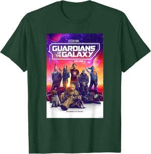 Marvel Guardians of The Galaxy Volume 3 Movie Poster T-Shirt - T-Shirt | Forest
