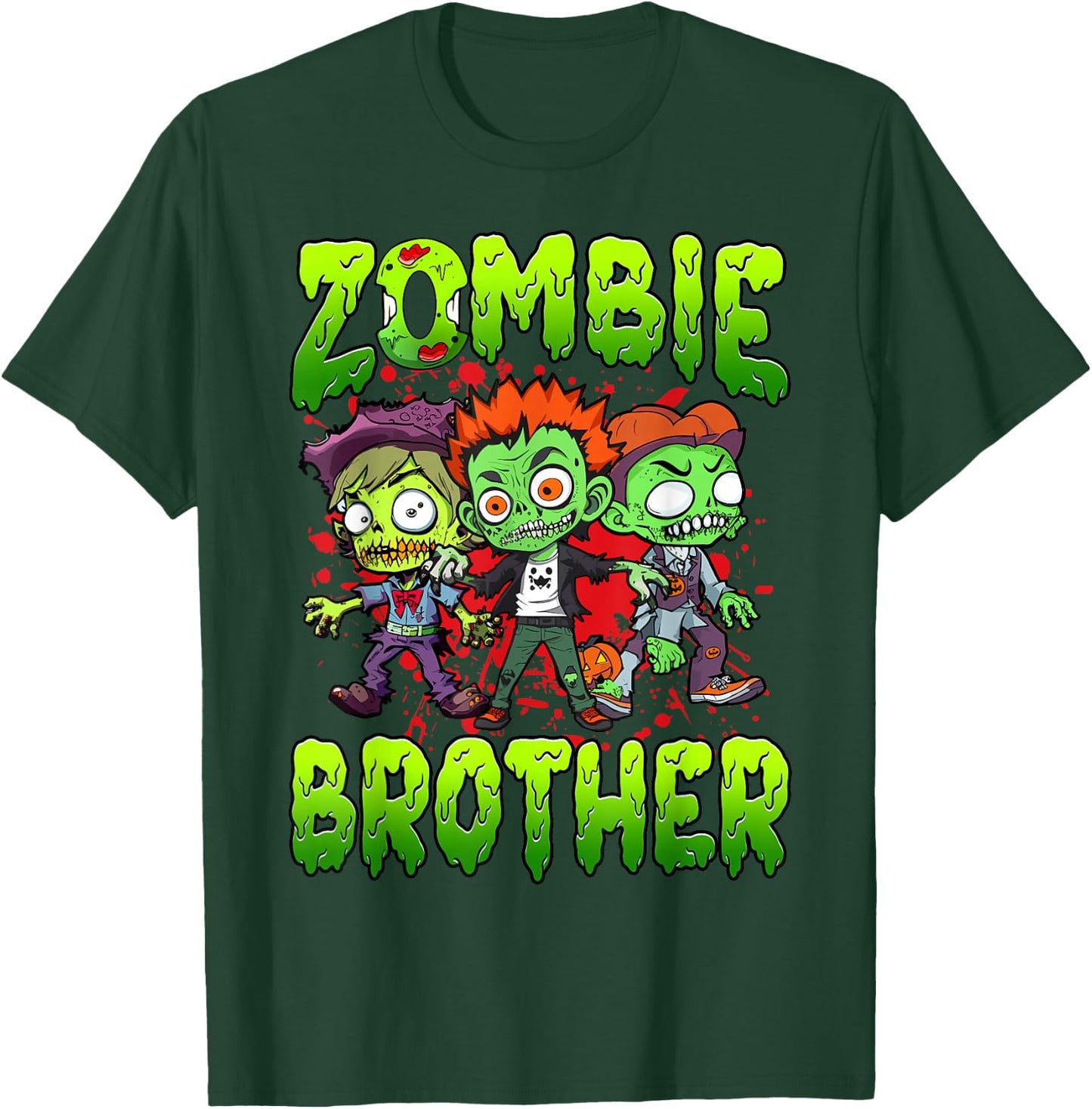Zombie Brother Halloween Costume Family Matching T-Shirt - T-Shirt | Forest