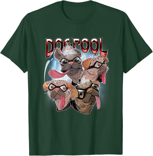 Marvel Deadpool & Wolverine Dogpool Sketchy Hero Faces T-Shirt - T-Shirt | Forest