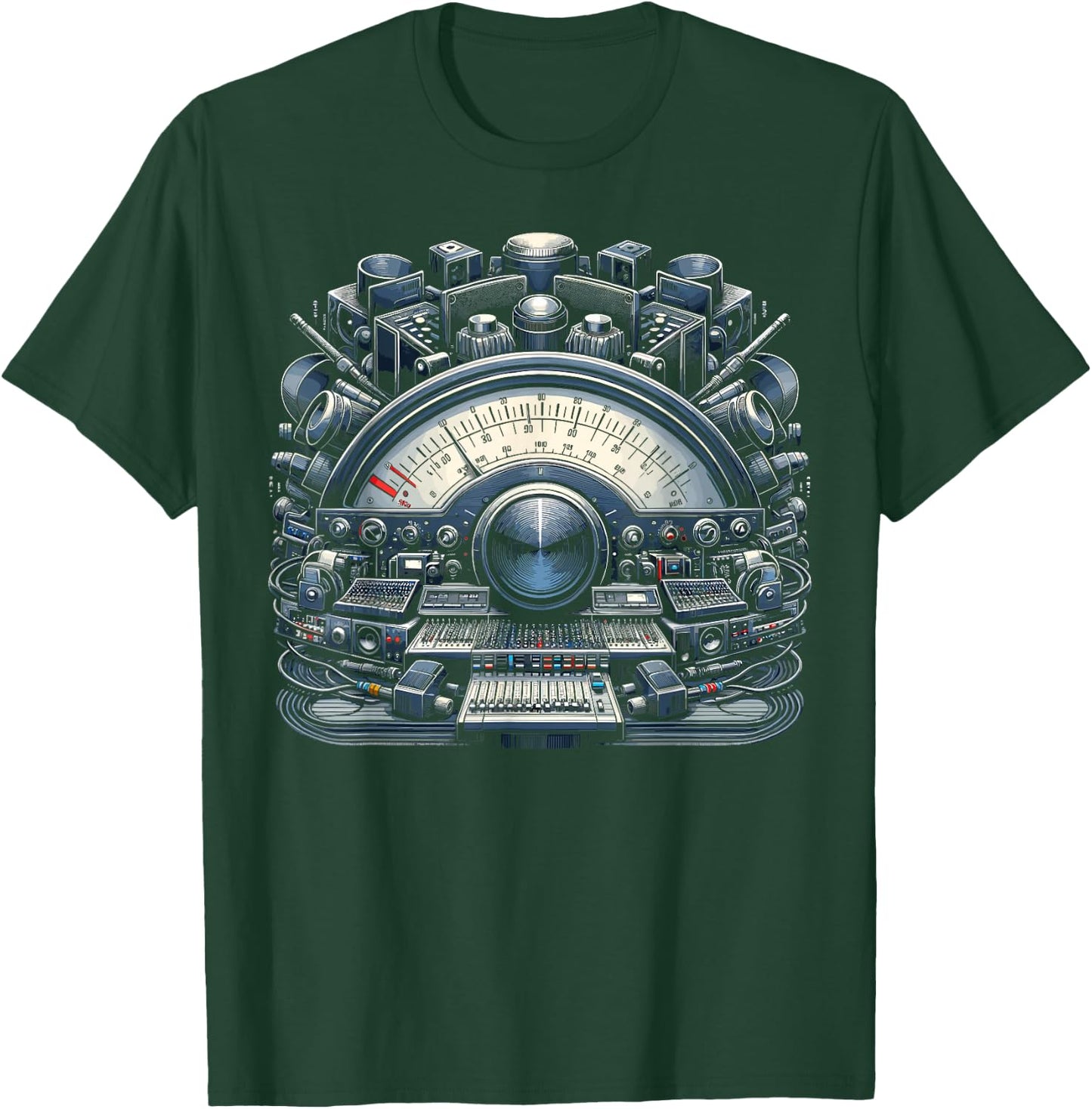 VU Meter Audiopile Analog Music Sound Engineer T-Shirt - T-Shirt | Forest