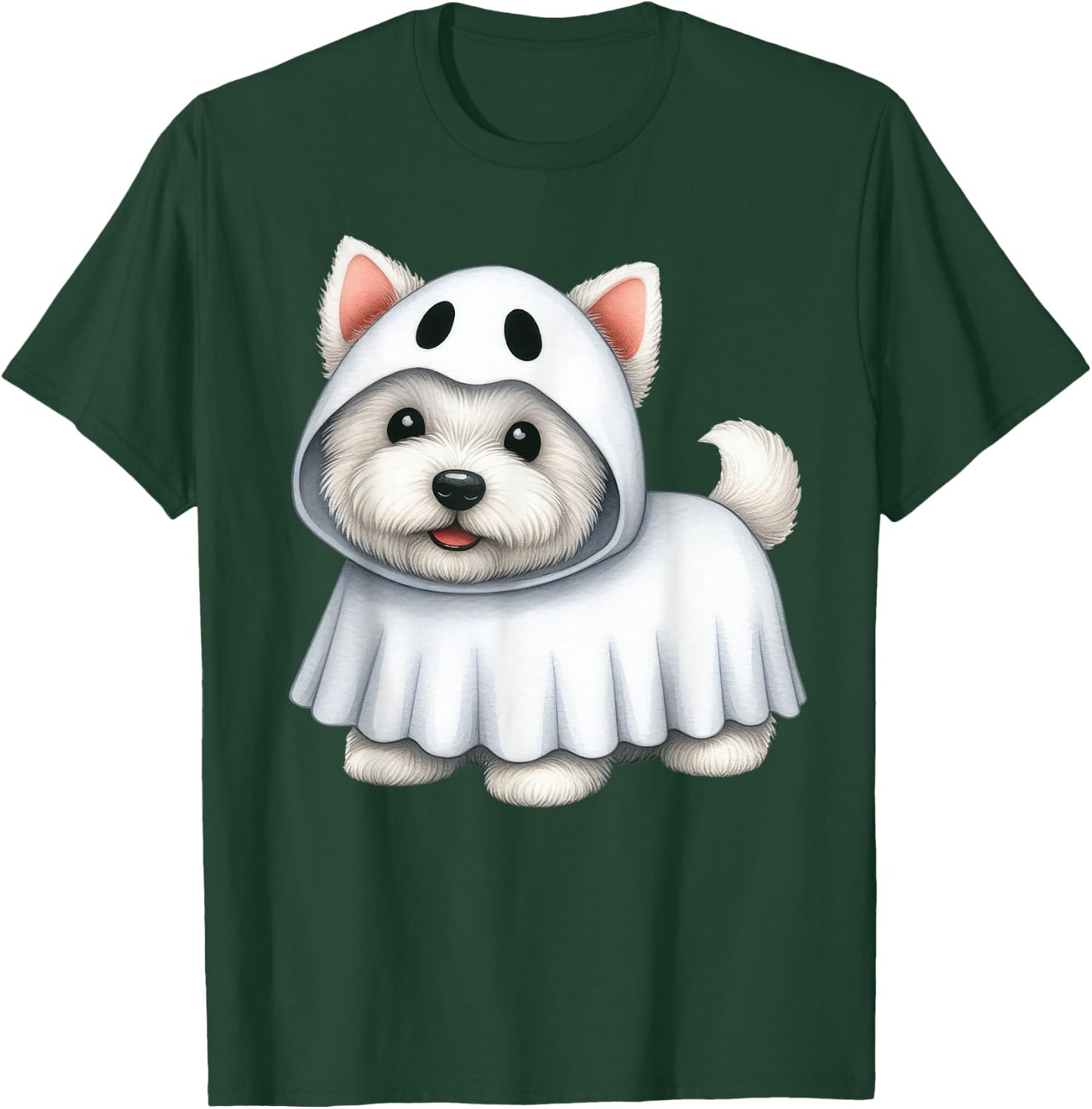 Westie Dog Halloween Costume Ghost West Highland Terrier Men Women Kids T-Shirt - T-Shirt | Forest