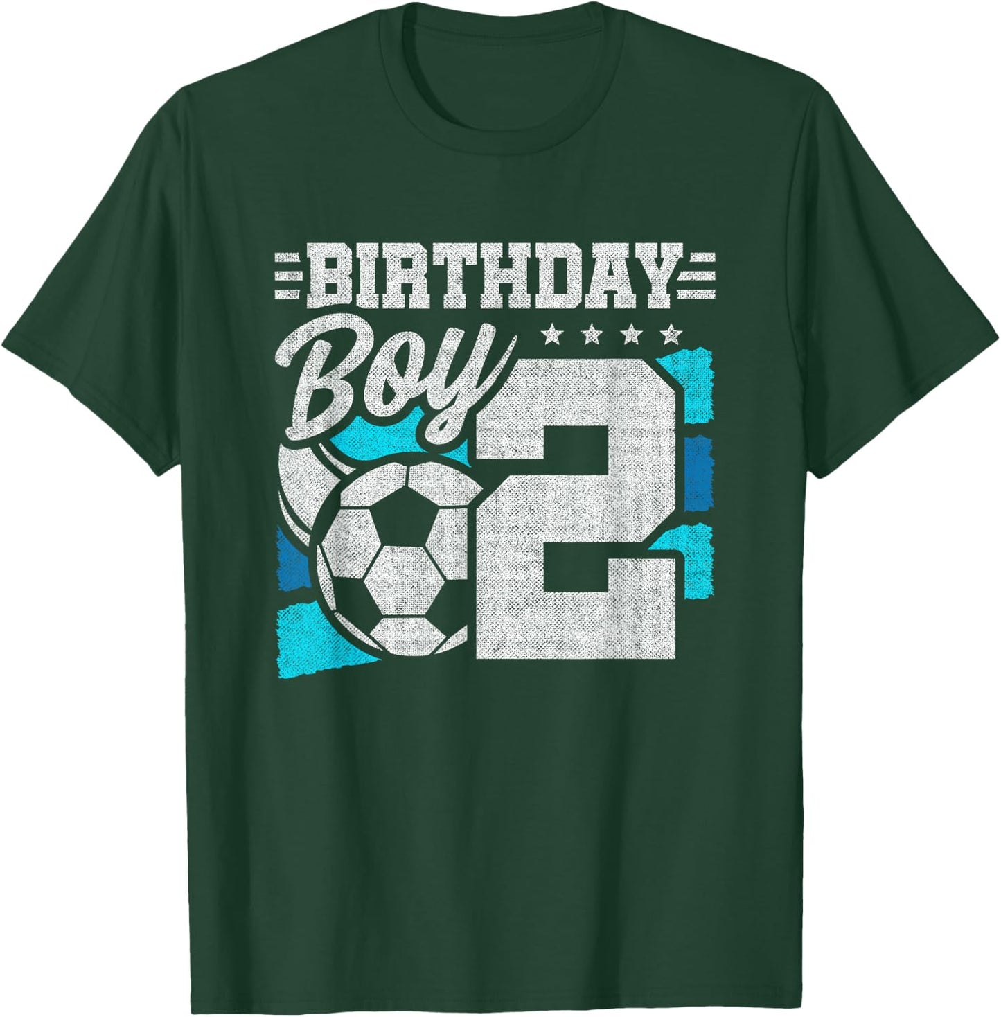 Soccer Birthday Party - 2 Year Old Boy - 2nd Birthday T-Shirt - T-Shirt | Forest