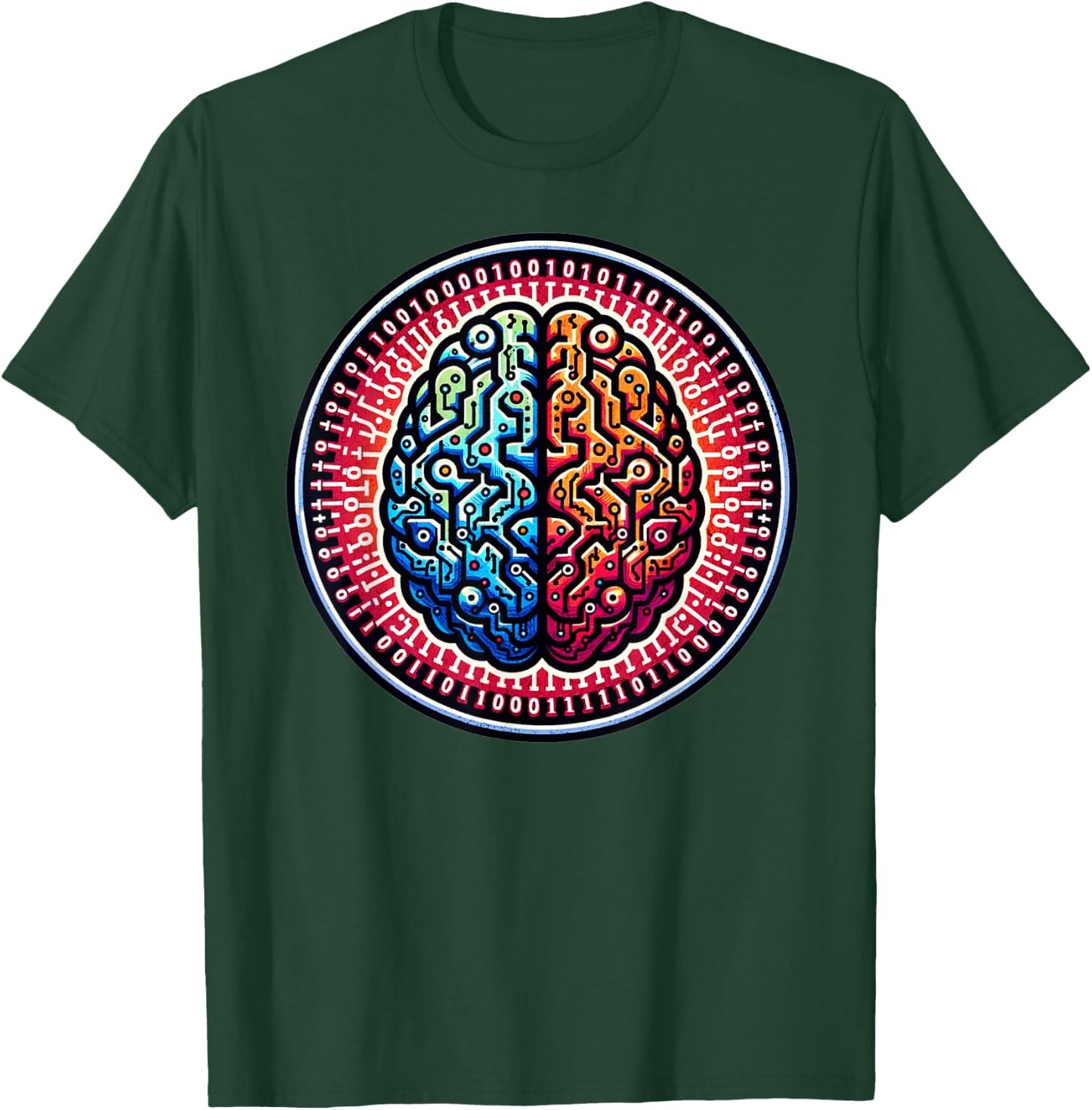 AI Engineer Software And Artificial Intelligence Brain T-Shirt - T-Shirt | Forest