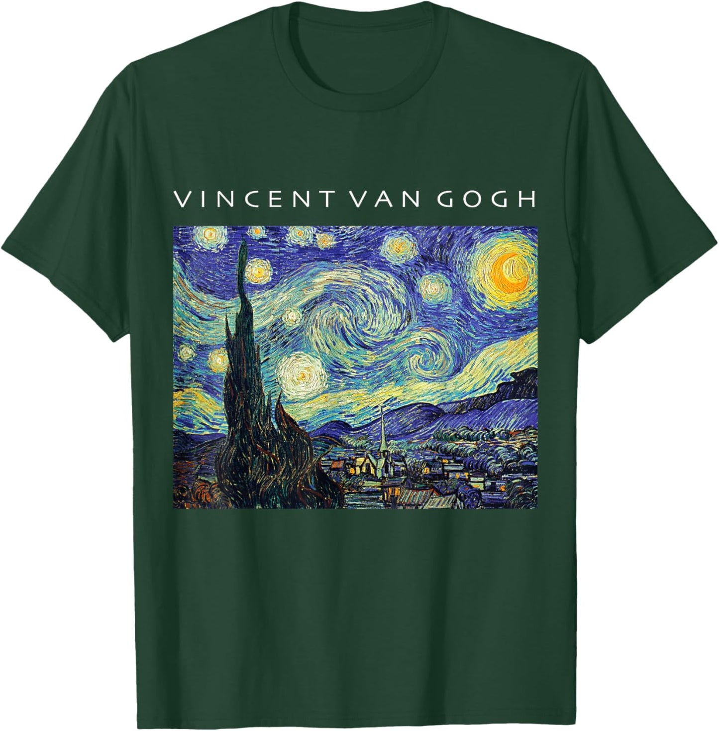 Vincent Van Gogh Starry Night Painting Art Shirt T-Shirt - T-Shirt | Forest