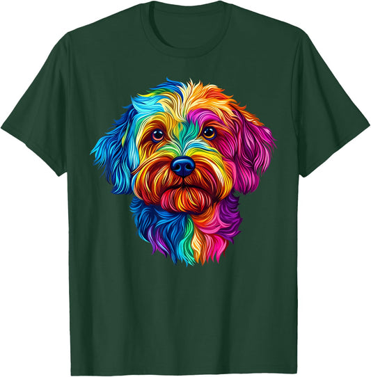 Colorful Maltipoo Face Cute Dog Lover Men Women Black T-Shirt - T-Shirt | Forest