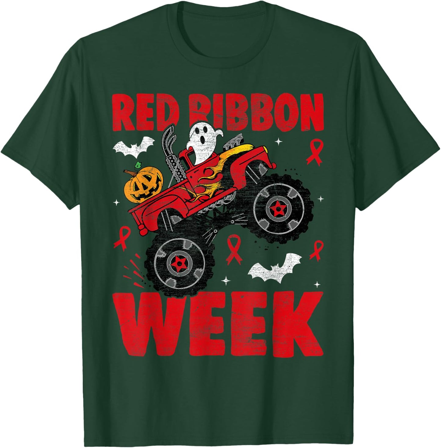 Red Ribbon Week Awareness Halloween Women Men Toddler Kids T-Shirt - T-Shirt | Forest