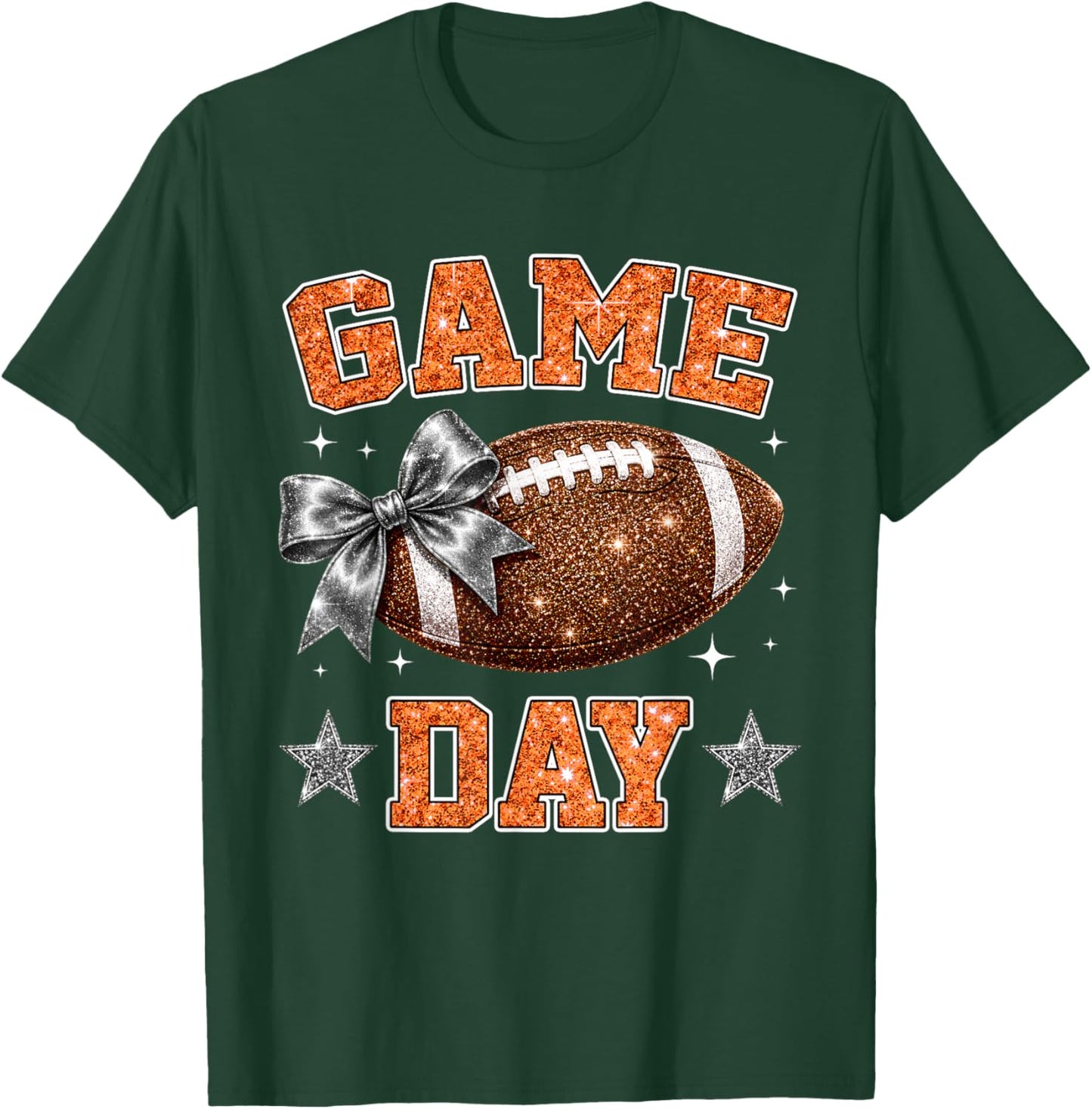 On Gameday Football We Wear Orange and Black Sports Spirit T-Shirt - T-Shirt | Forest