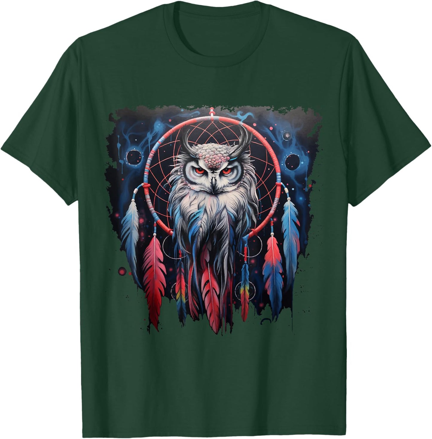 Owl Dream Catcher Spiritual Dream Catcher Owl T-Shirt - T-Shirt | Forest