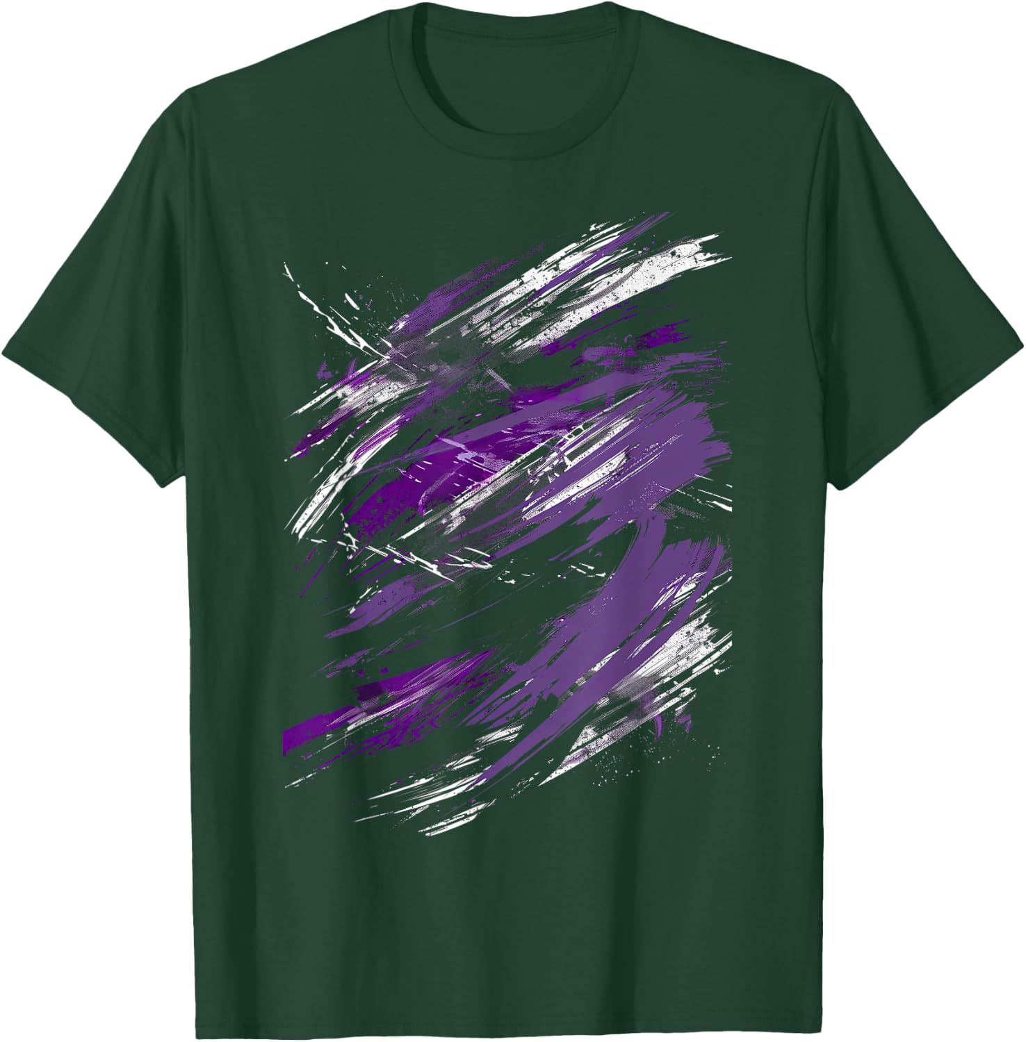 Purple and Black Dynamic Design Graphic T-Shirt - T-Shirt | Forest