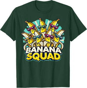 Funny Banana Squad Cartoon Crew T-Shirt - T-Shirt | Forest