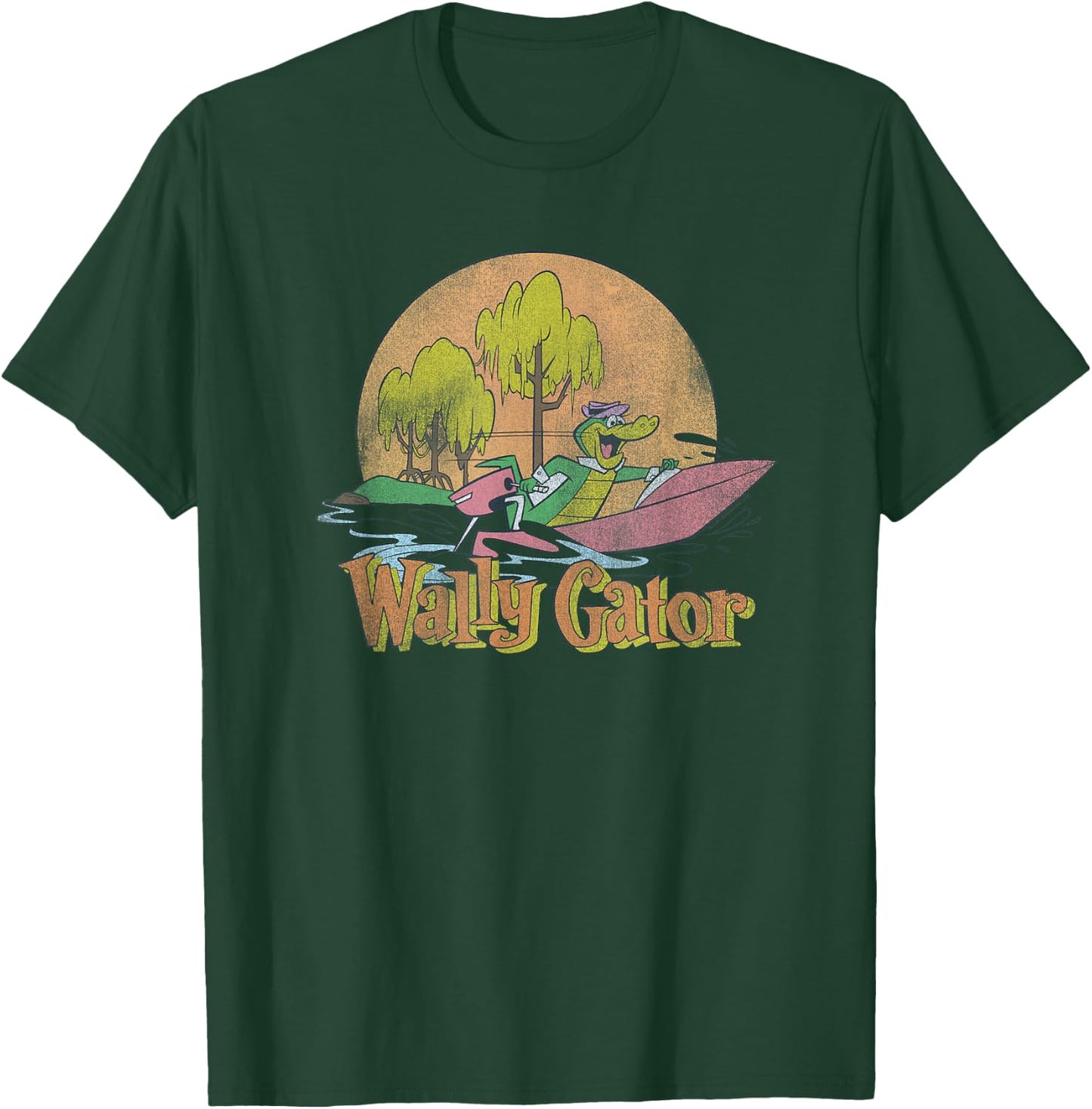 Popfunk Wally Gator Speedboat -Kids Blue Cotton 100% Small T-Shirt - T-Shirt | Forest