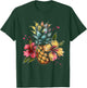 Pineapple And Hibiscus Flower Hawaii Summer Beach Women Kids T-Shirt - T-Shirt | Forest