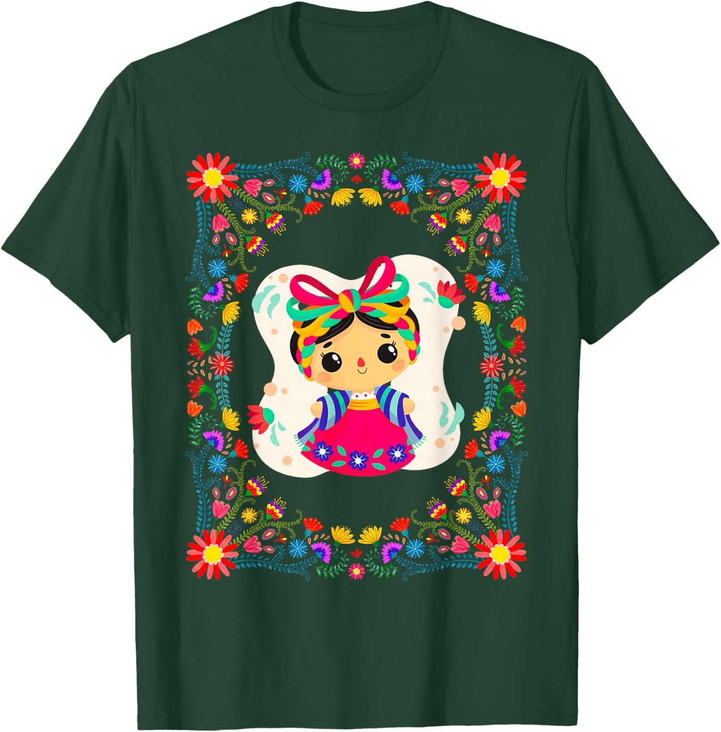 Muñecas Lele Mexicanas "LeLe" Handmade Mexican Dolls T-Shirt - T-Shirt | Forest