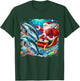 Santa Riding Dolphin Reindeer, Ocean Christmas T-Shirt - T-Shirt | Forest