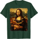 Mona Lisa With Cat Cat Print Black Small -Kids -Adults Short Sleeve T-Shirt - T-Shirt | Forest