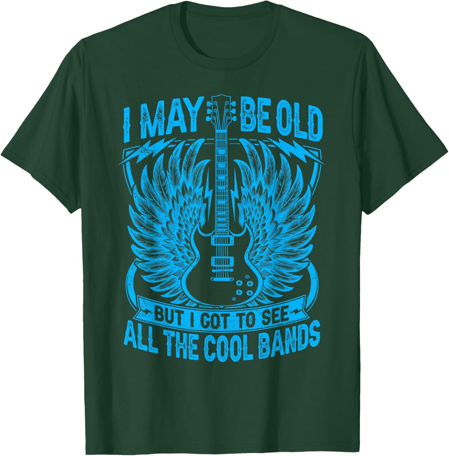 I May Be Old But I Got To See All The Cool Band Rock Concert T-Shirt - T-Shirt | Forest