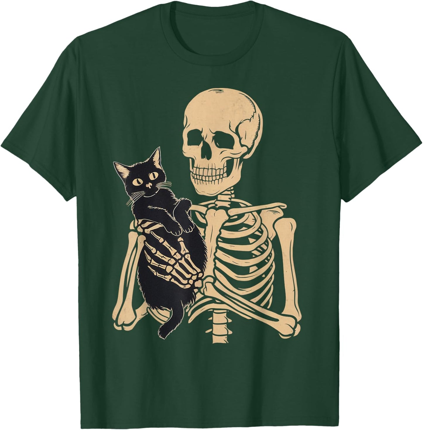 Black Cat Apparel Halloween Graphic -Adults Cat Mom Cat Dad Black Small T-Shirt - T-Shirt | Forest
