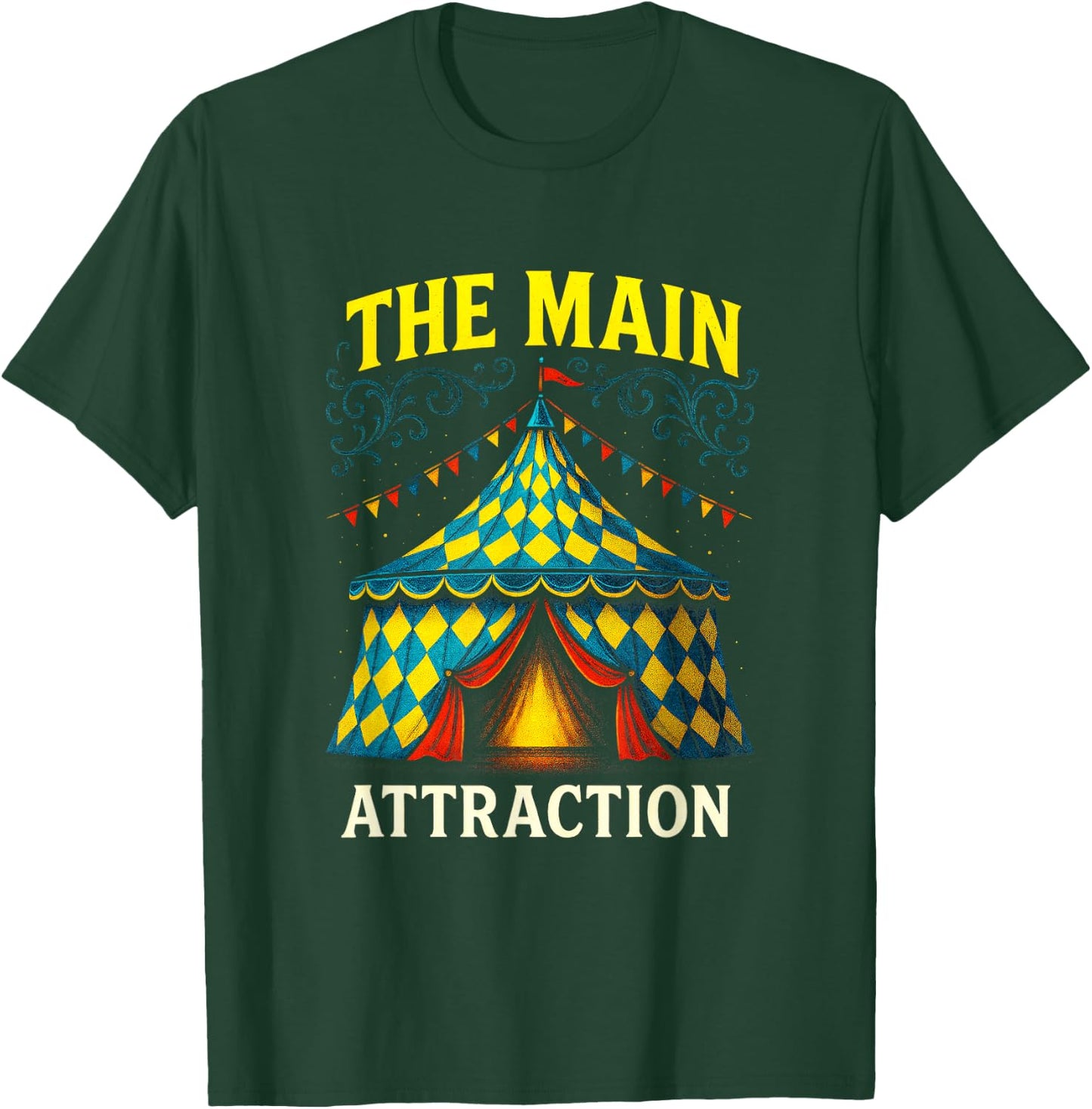 The Main Attraction - Circus Carnival Vintage T-Shirt - T-Shirt | Forest
